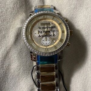 ⌚️Akribos XXIV Two-Tone Silver and Gold Smartwatch⌚️